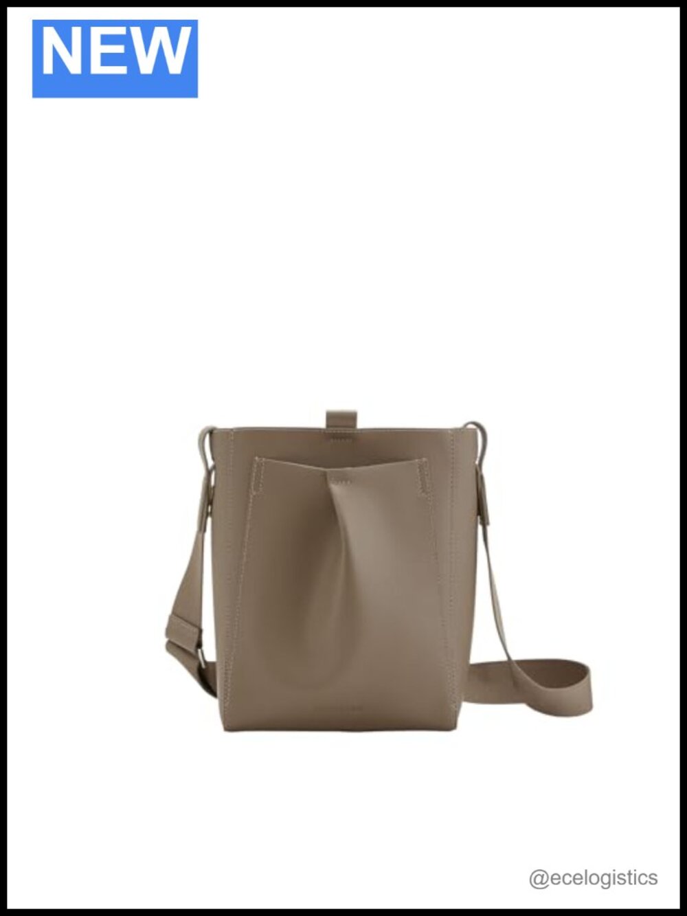 100% Full-Grain Leather Mini Crossbody Bag Adjustable Strap Interior Pockets
